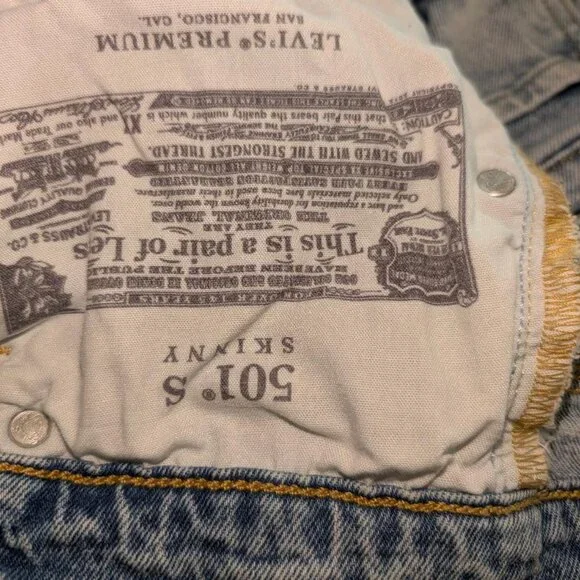 LEVI's 501S (SKINNY); Button Fly; W27 x L32; Exc. Pre-Owned Condition! - Picture 8 of 13